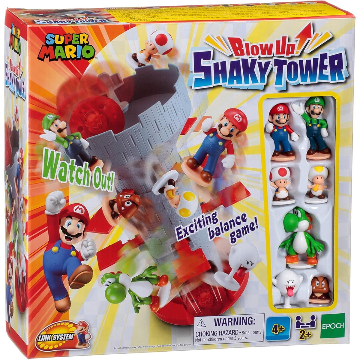 Juego Super Mario Blow Up Shaky Tower Epoch 7 Figuras