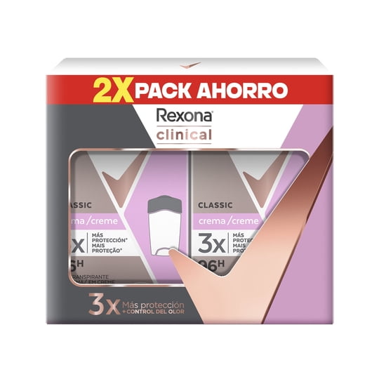 Desodorante Crema Rexona Clinical Extra Dry Y Classic Mujer