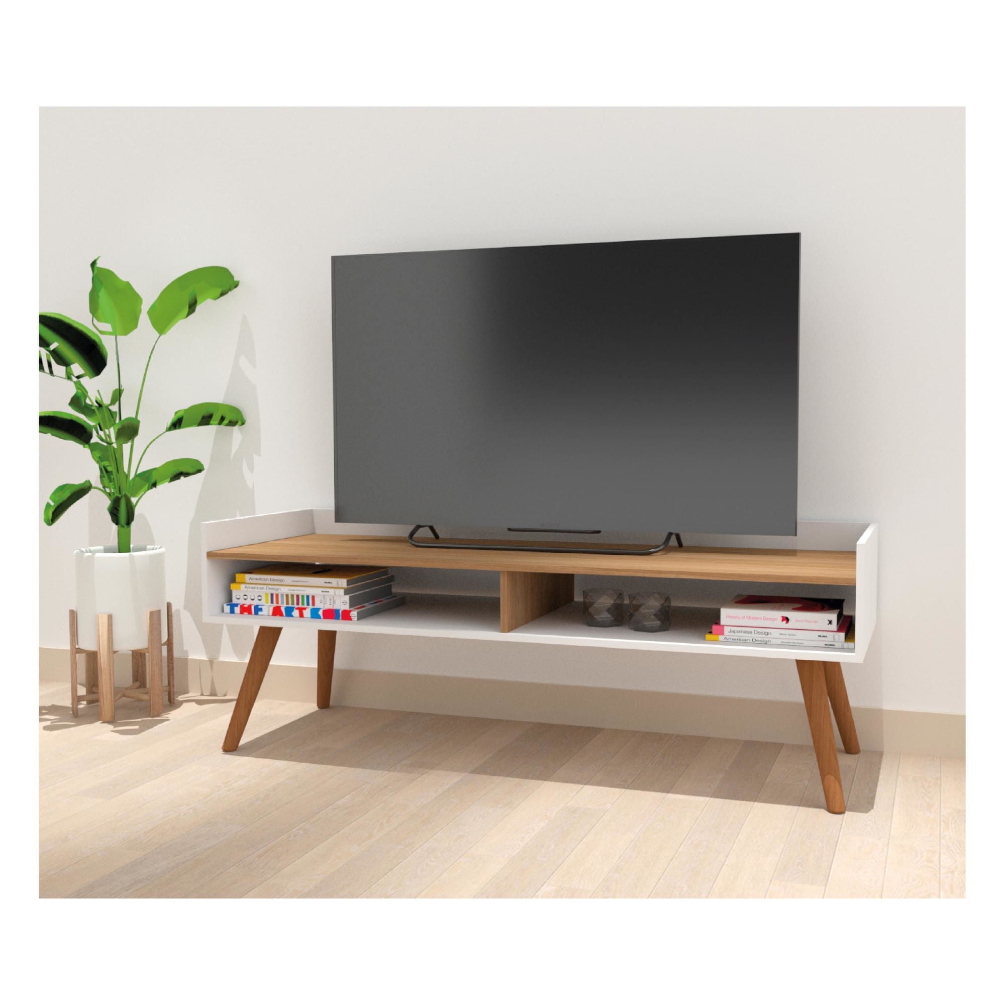 Stanford - Rack 50 Pulgadas Blanco - Natural
