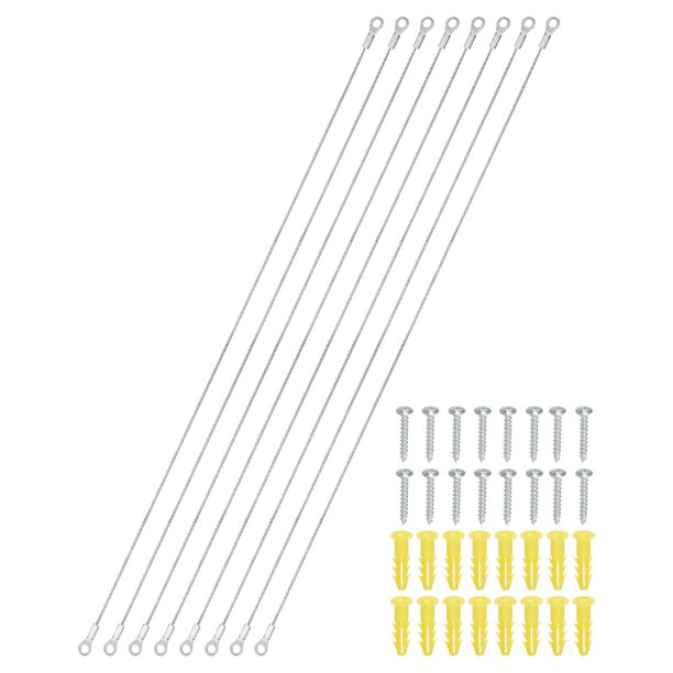 Restricción de Puerta de Gabinete de 20 Pulgadas, Paquete de 8 Limitadores de Bisagra de Acero Inoxidable de 2mm de Diámetro