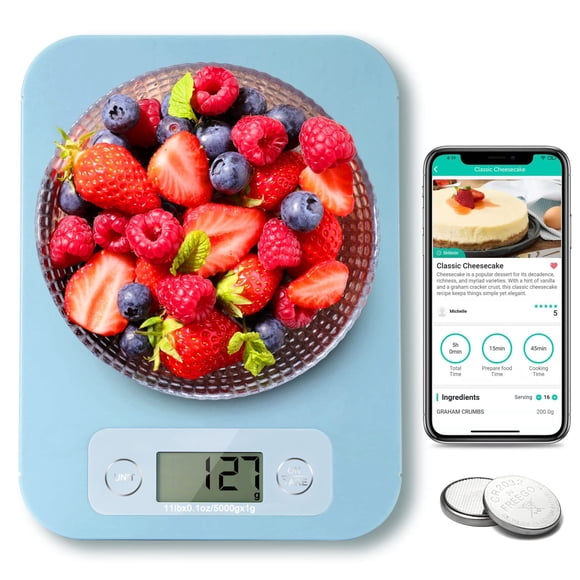 Báscula digital inteligente para alimentos URAMAZ para bajar de peso en negro