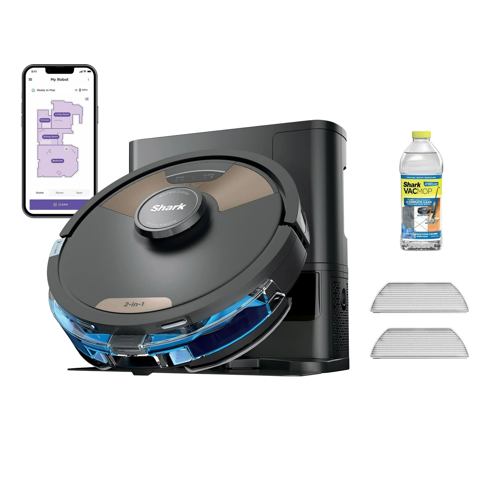 Shark - Aspiradora Robot Y Fregona 2 En 1 Matrix Plus Renovada Con Wifi Reacondicionado