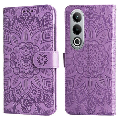 Funda Tipo Cartera Foxdock Para Oneplus Nord Ce 4 , Diseño Girasol En Relieve, Cuero Pu, Cierre Magnético, Soporte Y Tarjetero