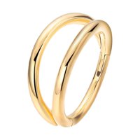 Ioensy - Anillo Para La Nariz Aro No Perforado Anillos Para El Tabique Para Festivales Aniversario Cumpleaños 0,12 Cm X 0,8 Cm Oro