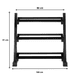 thumbnail image 2 of Rack De 3 Niveles Para Mancuernas Soporte De Fierro, 2 of 3