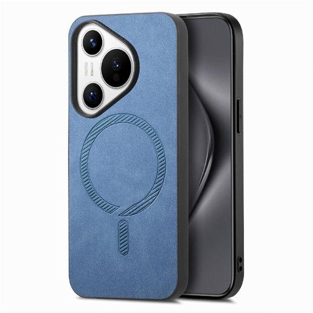 Magnetic Slim Case for Huawei Pura 70 with Camera Guard & Anti-Scratch Back Blue
