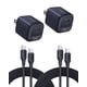 thumbnail image 1 of Cargador Baseus USB C de 30 W con 2 cables USB-C para iPhone y Galaxy, 1 of 8