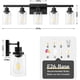 thumbnail image 3 of Lámpara de baño de 5 luces negra, estilo moderno, 3 of 3