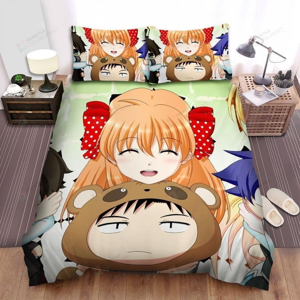 Monthly Girls Nozaki-Kun Gekkan Shoujo Nozaki-Kun Anime Quilt Duvet Cover Set3-Piece Bedding Set