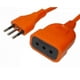 thumbnail image 2 of Cable Alargador Extension Electrica Corriente Zapatilla naranja, 2 of 5