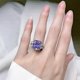 thumbnail image 5 of Anillos de Compromiso de Plata Esterlina 925 de 8 Quilates para Mujer Hielo Triturado Corte Radiante Anillo Amarillo/morado Delicados Anillos de Cóctel Llamativos para Esposa Damas, 5 of 7
