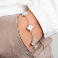 Silene - Pulsera Trébol Blanco