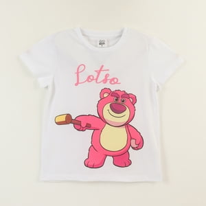 Polera Manga Corta Niña Blanco Lotso Toy Story Disney