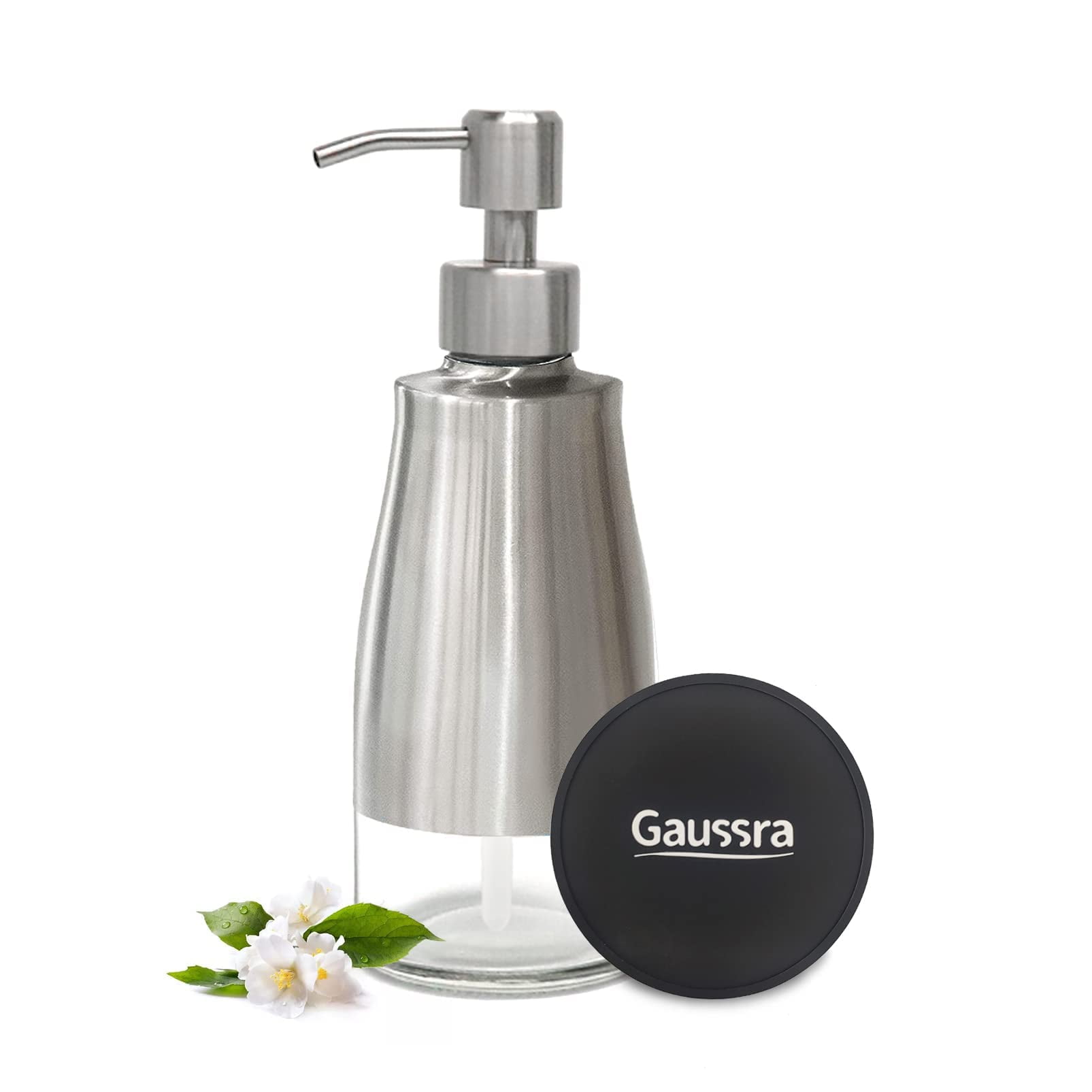 Gaussra - Dispensador De Jabón Acero Inoxidable Níquel Cepillado 320 Ml