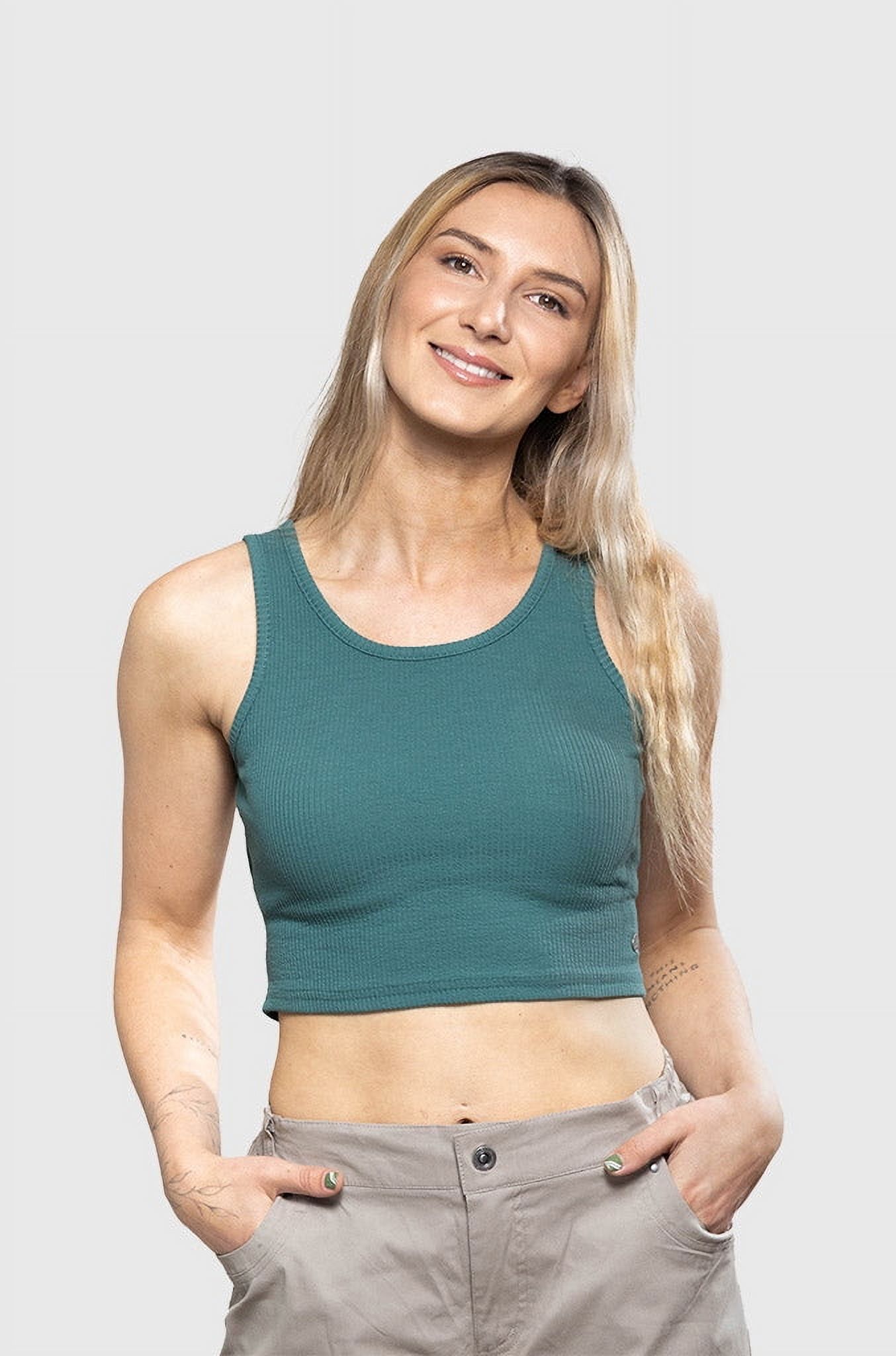 Crop Top All Day Verde Mujer Falcone