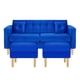 thumbnail image 1 of Sofa New Retro 3c + 2 Pouf Felpa 05 Azul Rey, 1 of 6