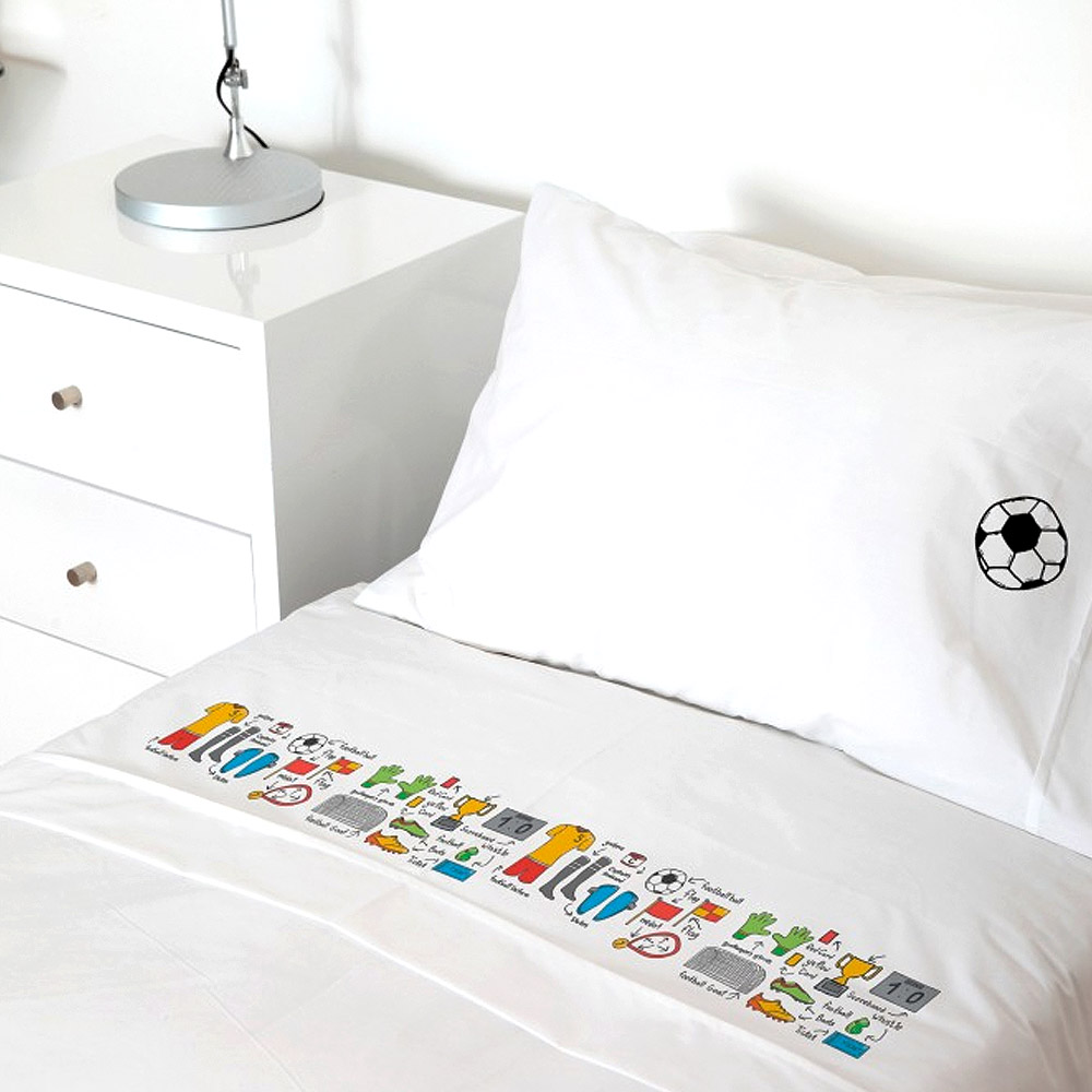 Tuyo Print - Juego De Sábanas 1,5 Pl Soccer