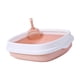 thumbnail image 4 of Caja De Arena Para Gatos, Caja De Arena Con Borde Alto, Inodoro Portátil Duradero Para Cachorros, Rosa, Mediano, 4 of 5