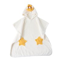 Bothyi - Albornoz Con Capucha Bebé Envoltura De Bebé Para Baño Piscina Playa Ducha Elegante Blanco Talla L