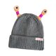 thumbnail image 2 of Gorro De Punto De Pequeño Monstruo Brillante Gorro De Punto Para Niño Para Correr Patinar Calle Gris, 2 of 5