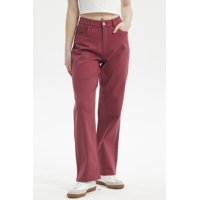Fashionspark - Jeans Mujer Calce Recto Color Burdeo