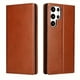 thumbnail image 1 of Genuine Leather Flip Phone Case for Samsung Galaxy S23+, S22 Ultra, and S21 - Plug-in Card Wallet & Protective Cover, 1 of 3