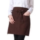 thumbnail image 1 of Delantales de servidor, delantal negro de medio bistro, delantal de camarero, delantal de cintura larga para hombres y mujeres, impermeable, 1 of 7