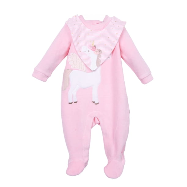 Osito Plush Recién Nacido Niña Babero Desmontable Rosado