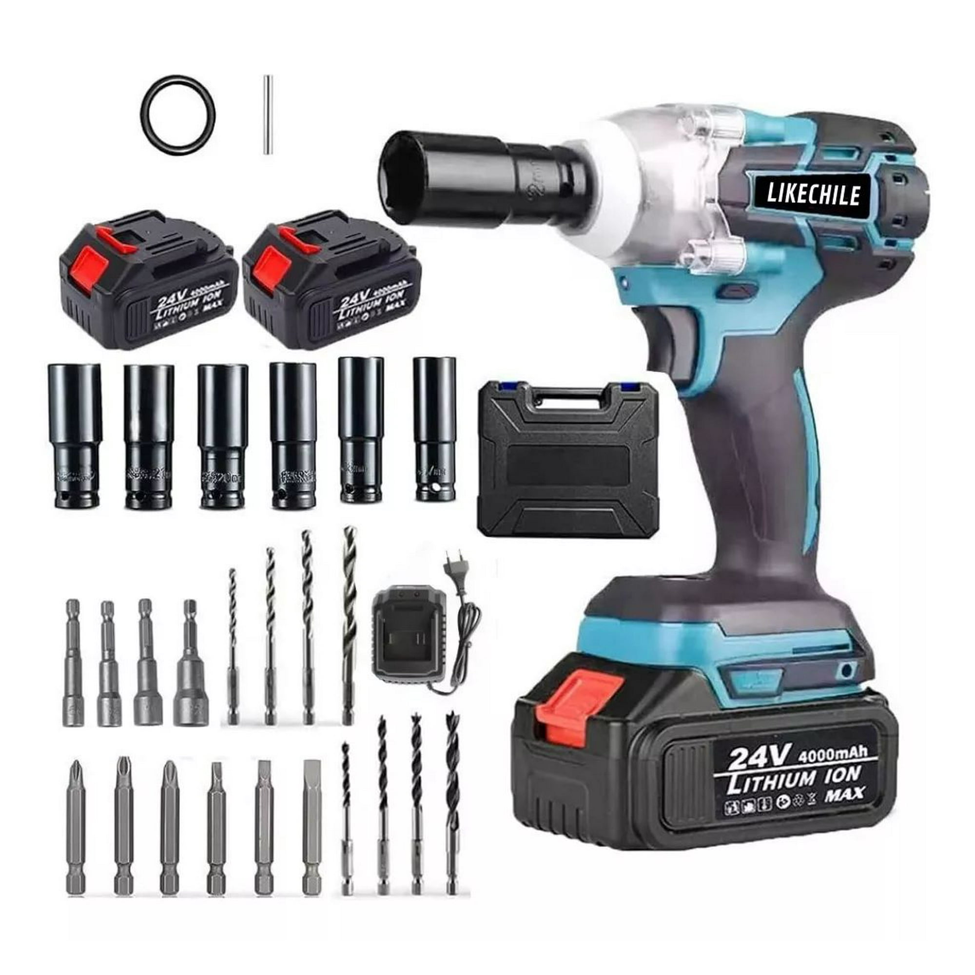 Shop E-home - Taladro Inalambrico Llave Impecto Percutor 88v 2 Baterias