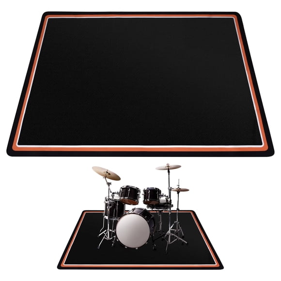 Juego de alfombras Drum Rug Aucuda Fluffy de 180 x 150 cm con antideslizantes