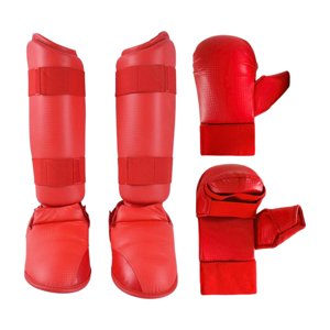 Ioensy - Equipo De Práctica De Gear Gear Gear De Karate Para Pelear Muay Thai Xs Red