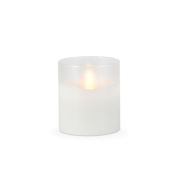 Vela Everlasting Glow de cristal esmerilado, 9 x 10 cm, Illumaflame