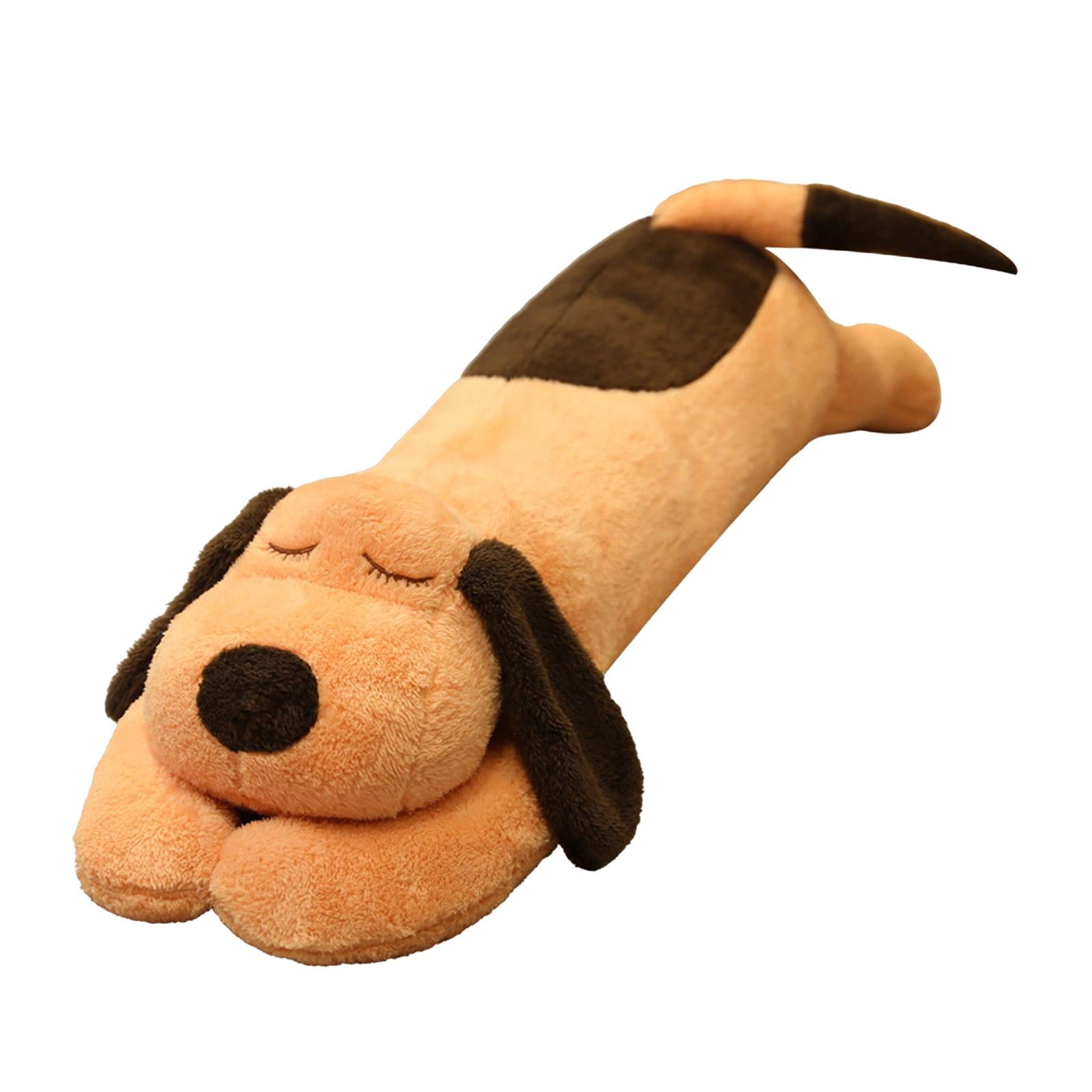 Magideal - Muñeco De Perro Con Tira Suave, Almohada De Felpa Larga, Regalo Cómodo, Cojín De Dibujos Animados Duradero, Juguete De Peluche Para Sofá, Dormir, Marrón 60cm