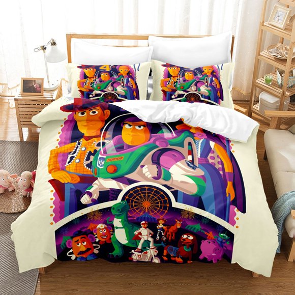 Toytory 3 PCS Comforter Set with 2 Pillowcases,Toytory Bedding Set Sheet Set for Kids Adults,All Season Lightweight