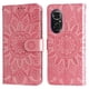 thumbnail image 5 of Funda tipo cartera FOXDOCK para Huawei Nova 9 SE , diseño girasol en relieve, cuero PU, cierre magnético, soporte y tarjetero, 5 of 5