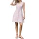 thumbnail image 1 of CURVY GLAM Vestido Midi Casual sin Mangas con Cuello Cuadrado Floral para Mujer con Botones Decorativos S Blanco, 1 of 6