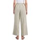 thumbnail image 3 of INSPIRE CHIC Pantalones de rayas con cordón casuales de regreso a clases para mujer, pantalones anchos de cintura alta de algodón sueltos, beige XL, 3 of 6