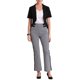 thumbnail image 2 of INSPIRE CHIC Blazer de Oficina para Mujer, Casual de Negocios, con Solapa, Manga Corta, Abierto al Frente, Corto, Talla XL, Negro, 2 of 6