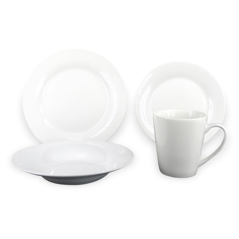 Haus - Juego De Loza 16 Piezas Porcelana Blanco