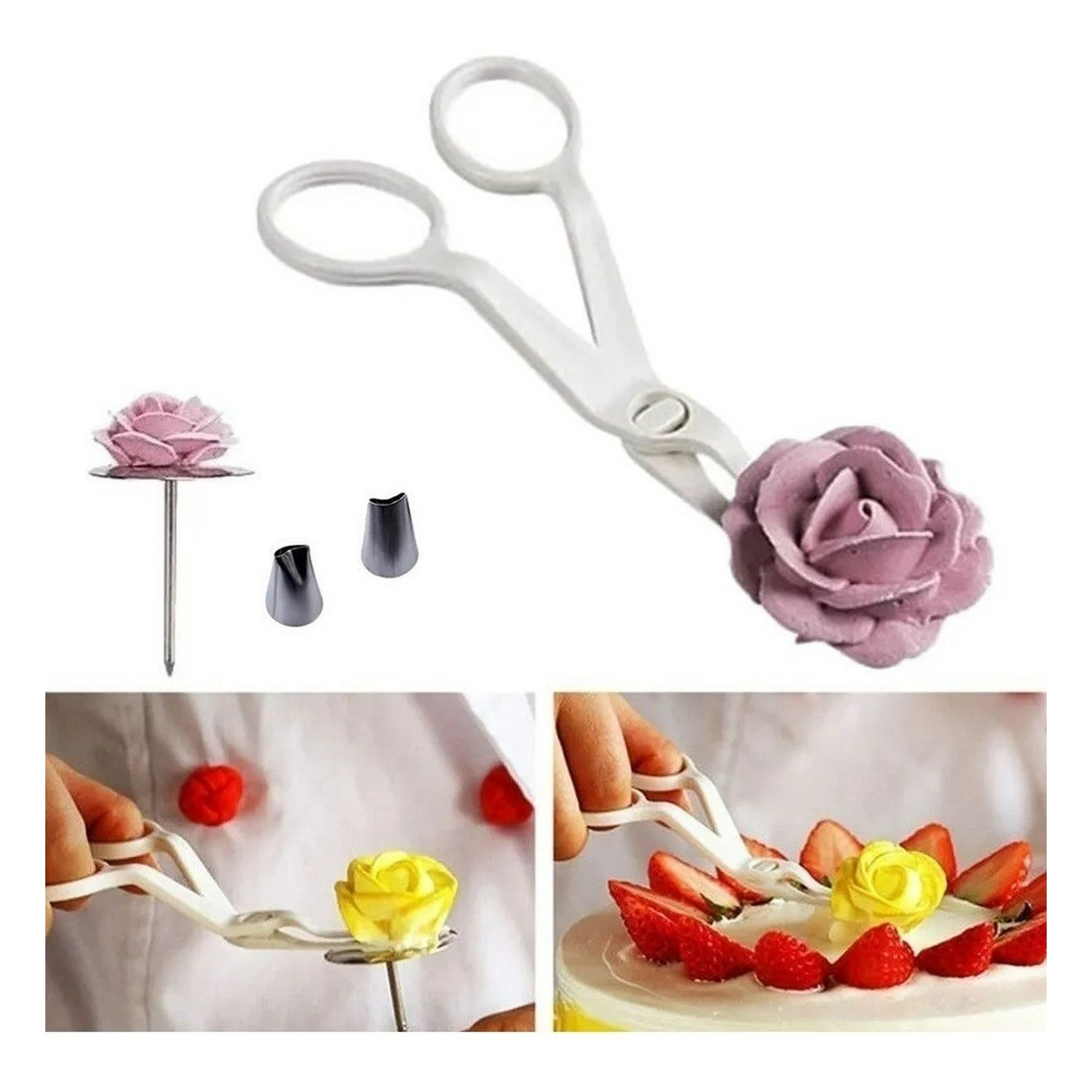 Genérico - Pack 2 Tijera Y Clavo De Flores Tijera Decoracion Reposteria