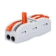 thumbnail image 1 of Conector Adaptador Empalme Rapido Electrico Cables Corriente 2 Tomas naranja, 1 of 6