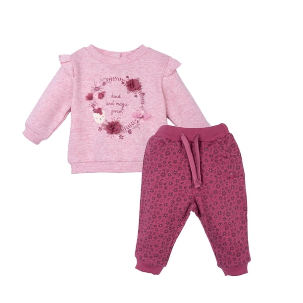 Buzo Bebé Niña Estampado Floral Ciruela