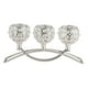 thumbnail image 3 of Portavelas De Cristal 3 Brazos Candelabro Mesa De Boda Ornamento Plata, 3 of 3