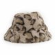 thumbnail image 1 of Gorro Bucket Mujer Peludo Animal Print Leopardo Invierno Suave Beige Talla Única, 1 of 5