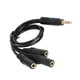 thumbnail image 2 of Cable Divisor Auxiliar De 3 5 Mm A 3 5 Mm De Pvc Negro Para Auriculares, 2 of 5