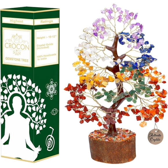 Chakra Crystal Tree Crocon 7 chakras, regalo curativo para mujer