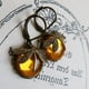 thumbnail image 2 of Vintage Dragonfly Earrings with Inky Blue Moonstone and Brass Glass Cabochon - Perfect Vintage Victorian Gift for Women, 2 of 5