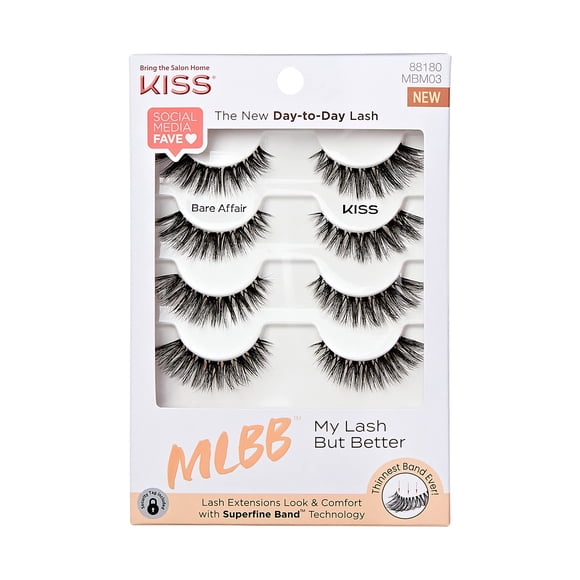 Pares de pestañas postizas KISS My Lash But Better Bare Affair