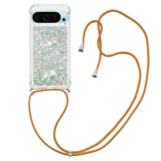 Funda FOXDOCK para Google Pixel 10 Pro con Cuerda Ajustable, Brillo Líquido, Protección Antigolpes y Lente – Ideal para Regalo