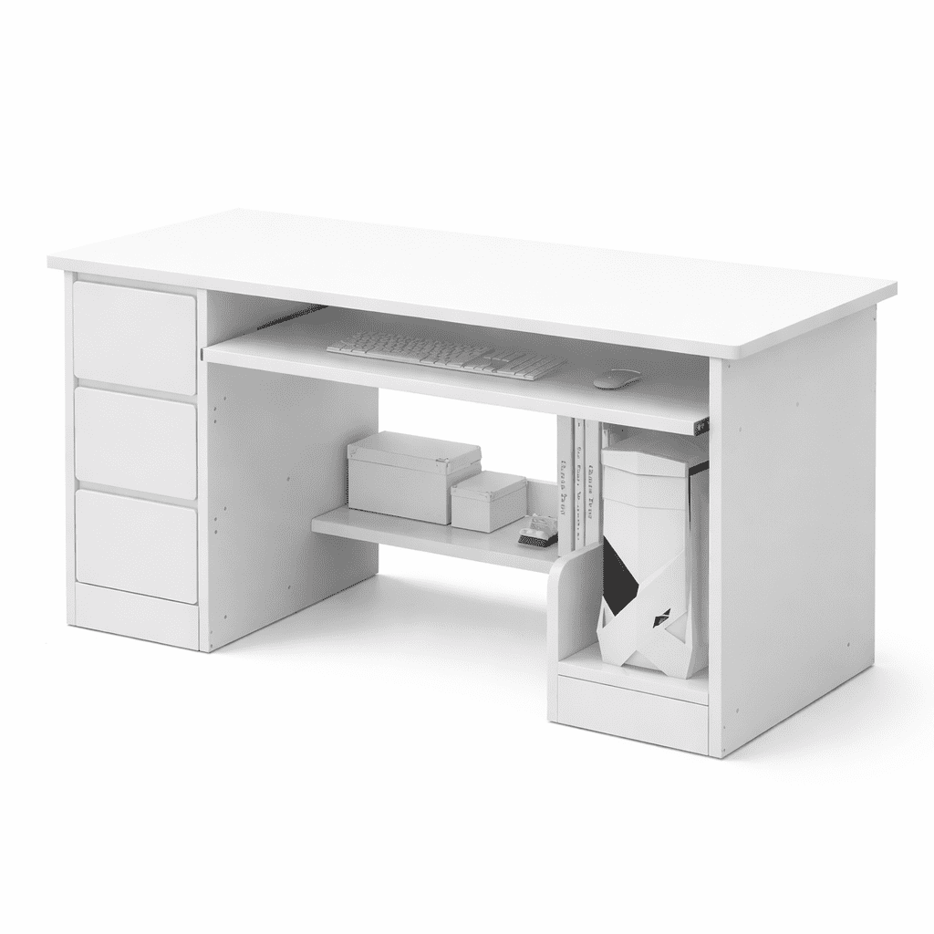 Space Home - Escritorio Blanco 120 Cm Para Home Office